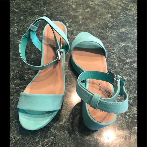 aqua platform sandals